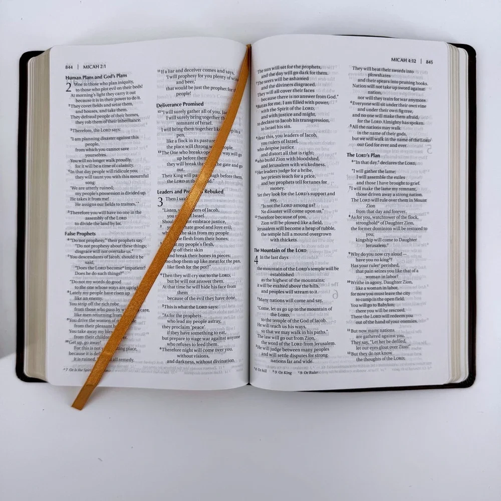 Zondervan NIV Bible Chocolate Brown Copper Flowers Italian Duo-Tone Floral